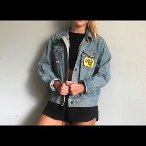 Denim Jacket with Patches